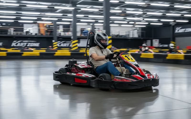 Карт класса Sport 9 л.с. на трассе